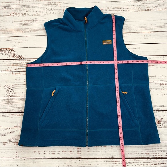 L. L. Bean Men's Size XXL Nautical Blue Fleece Zip Up Vest - Picture 10 of 14